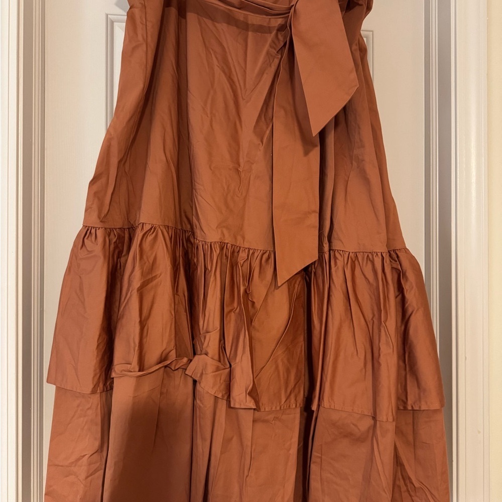 Elegant Brown Tiered Skirt